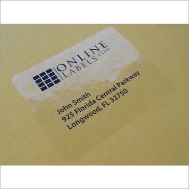 Rectangle Pvc Transparent Labels