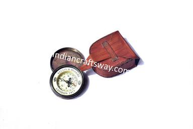 Multi Antique Brass Pocket Compass With Glass Print 2 Tone Copper Dial 3