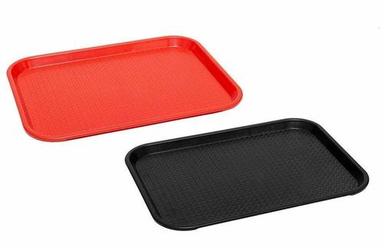 Polished Rectangular Plastic Serving Tray 16 X 12 Inch For Serving Fast Food, Tea, Coffee And Unbreakable 200 Ml Plastic Juice Glasses Sets 6 Pieces