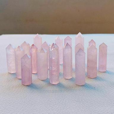Natural Rose Quartz Crystal Stone Pencil Shape Rose Quartz Gemstone Size: Diffrerent Size Avaialble