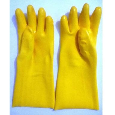  रासायनिक उद्योग के लिए पीले पीवीसी हाथ के दस्ताने 