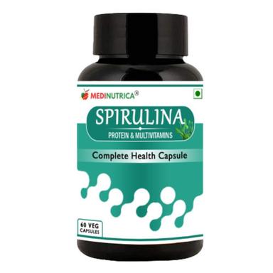 Herbal Plant Based Protein Spirulina Capsule - Veg 60 Capsule Age Group: For Adults
