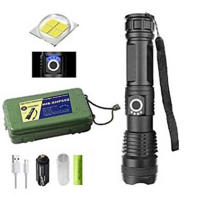 High Power Waterproof Flashlight Zoom Able Focus (Hisxhp50Z 20W) Ip Rating: Ipx67