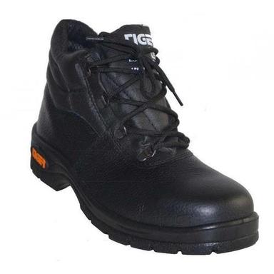 Black Tiger High Ankle Leopard Steel Toe Safety Shoes(Black)
