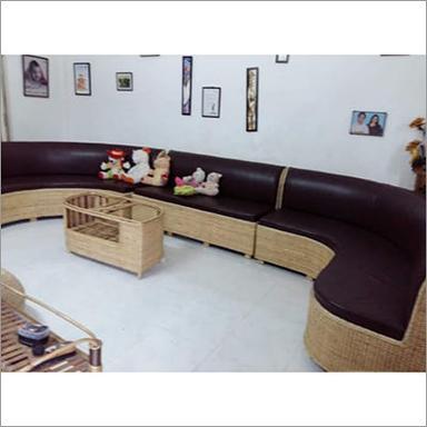 Natural Semicircular Bamboo Sofa Set