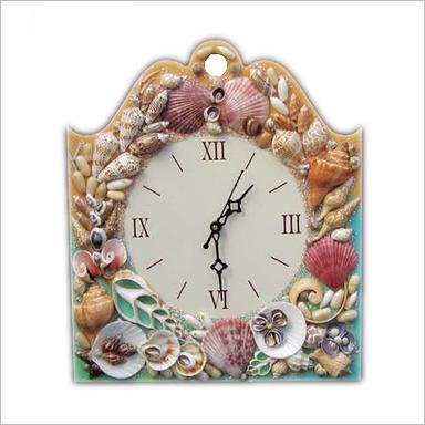 Multicolor Handicrafted Seashell Wall Clock