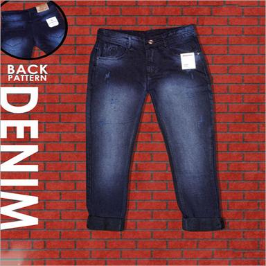 Washable Mens Faded Denim Jeans