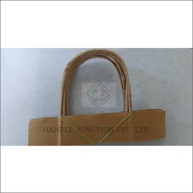 Fabric Twisted Brown Paper Paper Bag Handle