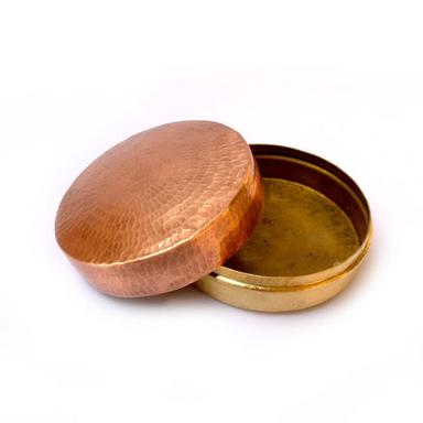 Metal Handmade Antique Finish Pure Copper Brass Spice Box