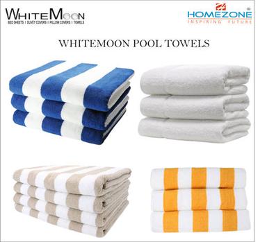 Yellow White Pool Towel