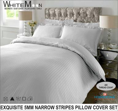 White Pillow Cover 400Tc Stripe
