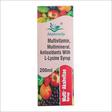 200 Ml Multivitamin Multimineral Antioxidants With L-Lysine Syrup General Medicines