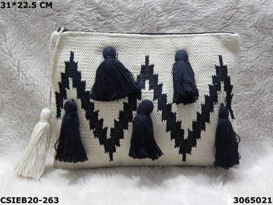 Multi Designer Dari Cotton Handloom Pouch Bag