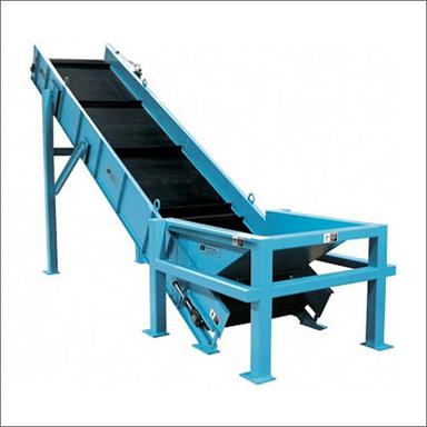 Blue Incline Cleated Belt Conveyor