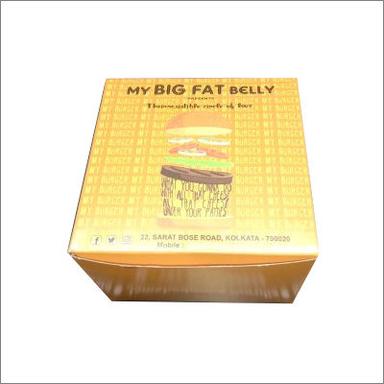 Cardboard Burger Box Size: 5X5X5