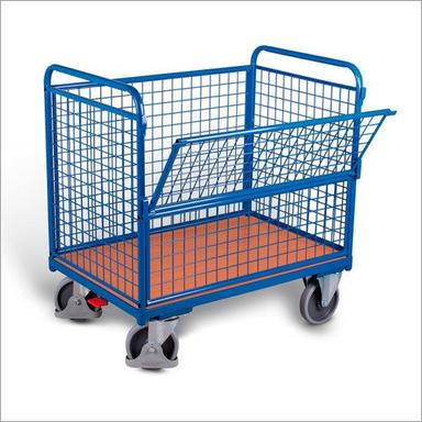 Color Coated Mild Steel Material Handling Trolley