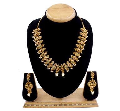 Multi-Colour Traditional Collection Multicolored Matt Necklace Set