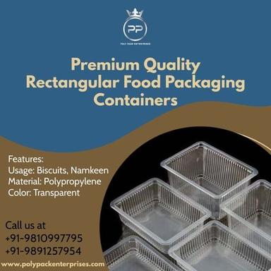 Rectangular Food Packaging Container Food Safety Grade: Yes