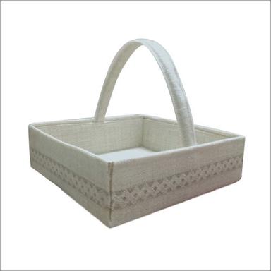 Off White Jute Hamper Basket