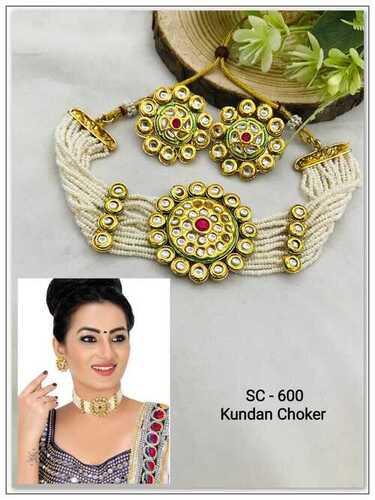 Necklaces Kundan Choker Jewelry