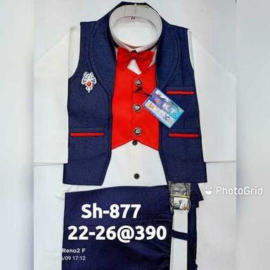Kids Boys Three Piece Baba Suit Age Group: 3-6 Years