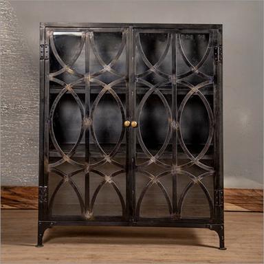 Black Industrial Designer Cabinet