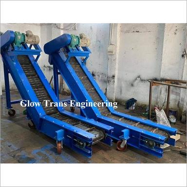 Blue Stainless Steel Scraper Conveyor