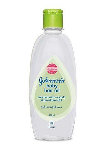 Transparent Johnsons Baby Hair Oil With Avocado 200Ml