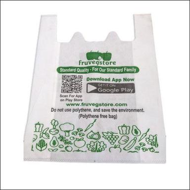 Plastic White Non Woven W Cut Bags