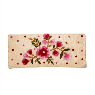 Cream 8X3.5 Inch Parsi Embroided Envelope