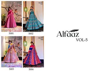Various Alfaaz 5 Excluisve Wear Long Gown With Dupatta (Silk)