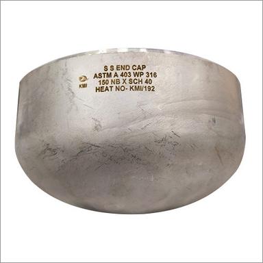 Silver Stainless Steel Dish End Cap