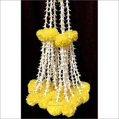 Sphinx Artificial Tuberose (Rajnigandha) And Clustered Marigold Strings (Off White Cream And Yellow) Approx. 2.33 Ft. Use: Ceremony Or Party Decoration