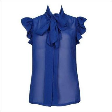 Blue Ladies Chiffon Top