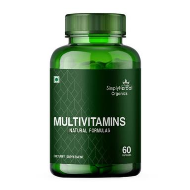 Simply Herbal Organics Multivitamin With 60 Certified Organic Extracts - 60 Vegetarian Capsules Shelf Life: 24 Month Months