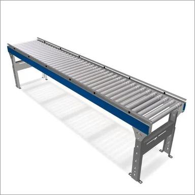 Blue Gravity Roller Conveyor System