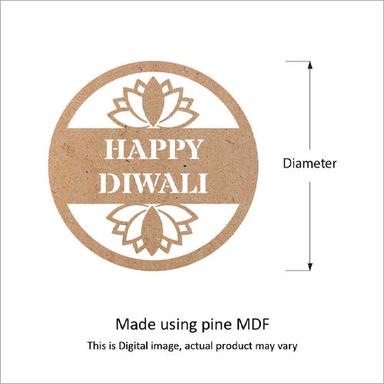 Brown Happy Diwali Cutout