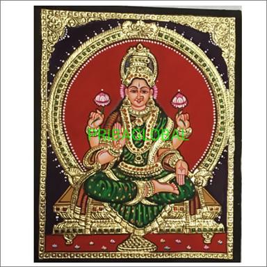 देवी लक्ष्मी तंजौर चित्रकारी का आकार: अलग-अलग उपलब्ध