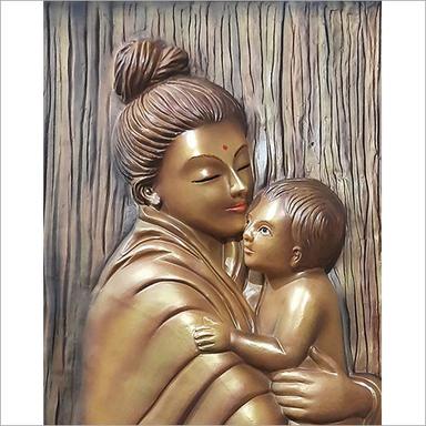 Mother and Child Fiber Statue