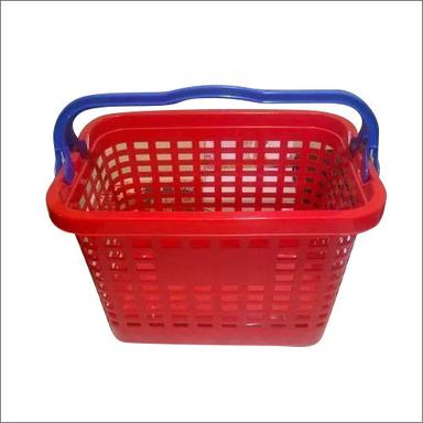 Red Plastic Shopping Basket