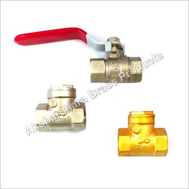 Golden Nickel Plated Brass Check And Ball Valve