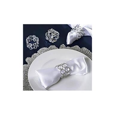 Iron And Bead Nickel Napkin Ring