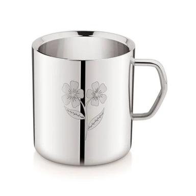 Silver Stainless Steel Double Wall Coffee Cup