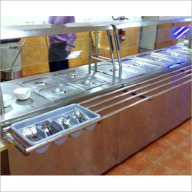 Metal Canteen Meal Serving Counter