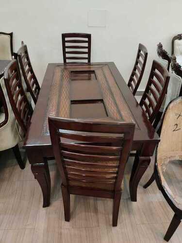 Wood Modern 6 Seater Wooden Dining Table Set