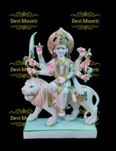Easy To Clean Durga Mata Marble Statue