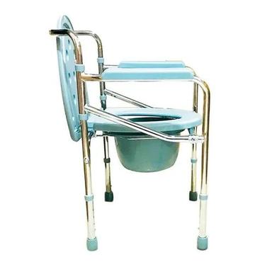 Durable K-Care Stainless Steel Folding Commode Chair