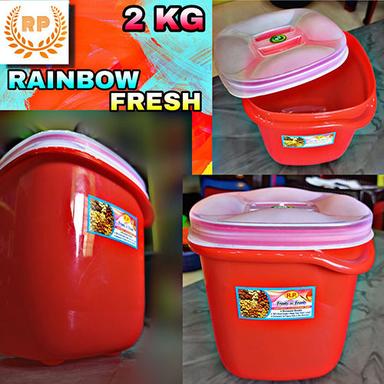 2Kg Rainbow Plastic Container