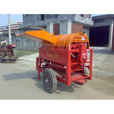 Double Wheel Bumper Model Wheat Thresher - Color: Red & Orange