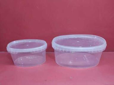 Transparent Oval Tamper Proof Container